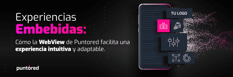 Usuario interactuando con una interfaz de WebView en una aplicación móvil.